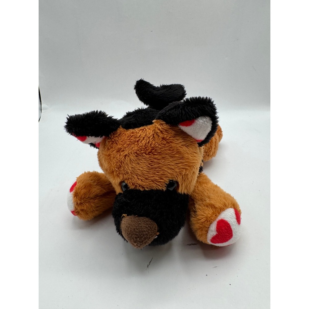 Animal Adventure Plush German Shepherd Small Tan Black Heart Paw Puppy Dog